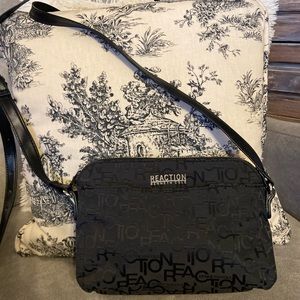 Kenneth Cole Reaction Black Jacquard Crossbody Bag